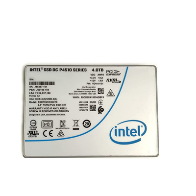 সার্ভার ইন্টেল 4TB SSD DC P4510 2.5 U.2 NVMe PCIe SSDPE2KX040T8 SSDPE2KX040T801
