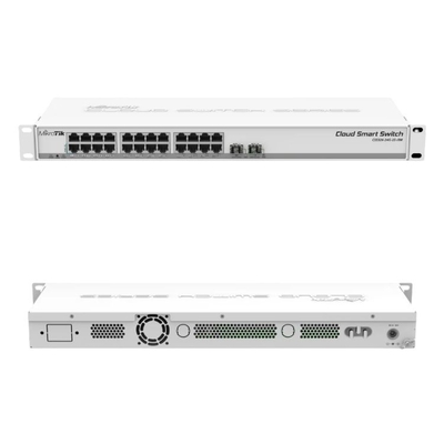 দুটি SFP+ পোর্ট ডেটাকম সুইচ SwOS চালিত 24 পোর্ট গিগাবিট ইথারনেট সুইচ