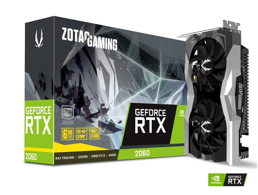 14Gbps 6GB Geforce গ্রাফিক কার্ড ZOTAC গেমিং GeForce RTX 2060 টুইন ফ্যান