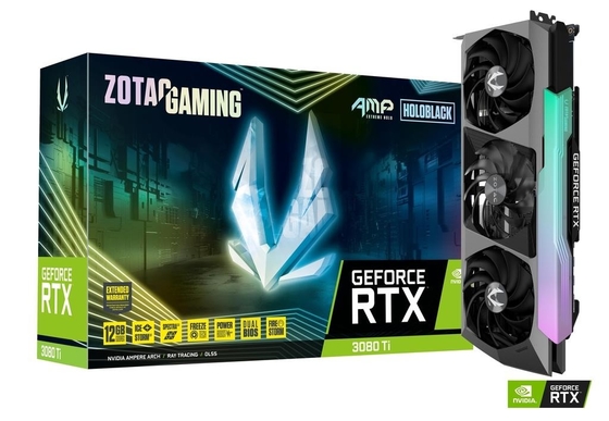 12GB 19Gbps ​​Geforce গ্রাফিক কার্ড ZOTAC গেমিং GeForce RTX 3080 Ti AMP Holo
