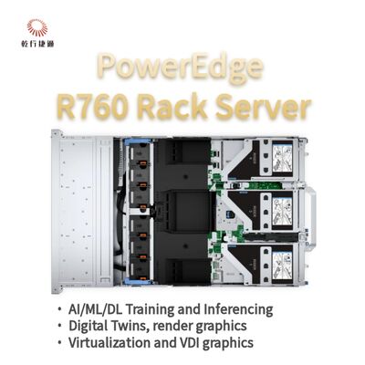 Dell PowerEdge R760 रैक सर्वर मॉडल, फ्लैश स्टोरेज सिस्टम, ज़ीऑन सीपीयू सर्वर