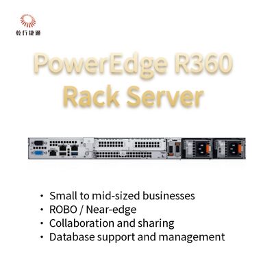 PowerEdge R360 1U Rack Server with Intel Xeon 6300 Series, 128 GB DDR5 Memory, and GPU Support