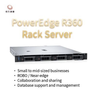 PowerEdge R360 1U Rack Server with Intel Xeon 6300 Series, 128 GB DDR5 Memory, and GPU Support