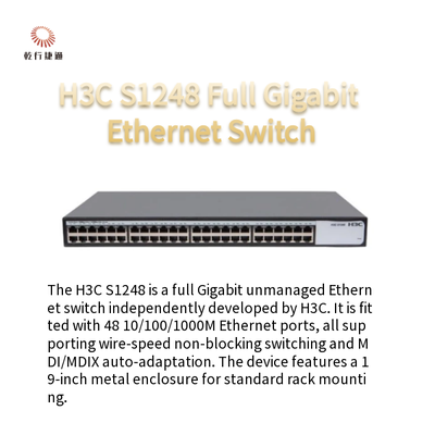 H3C S1248 ফুল গিগাবিট ইথারনেট সুইচ 48 10/100/1000Mbps স্বয়ংক্রিয় আলোচনা RJ45 পোর্ট